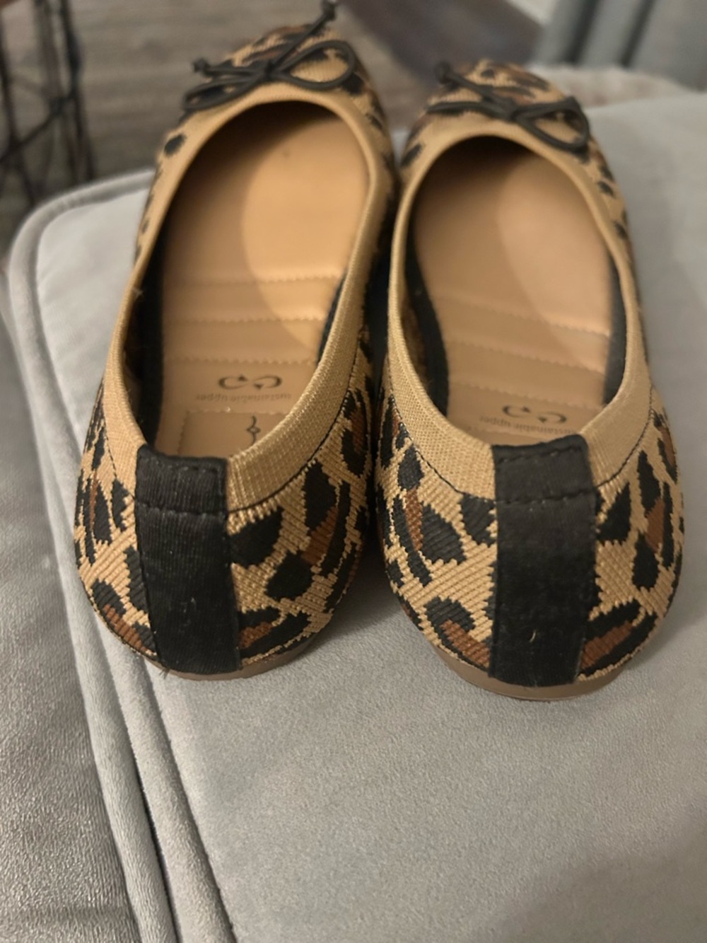 Me Too Hart Leopard Recycled Knit Ballet Flats - Size 7.5 - Picture 5 of 6